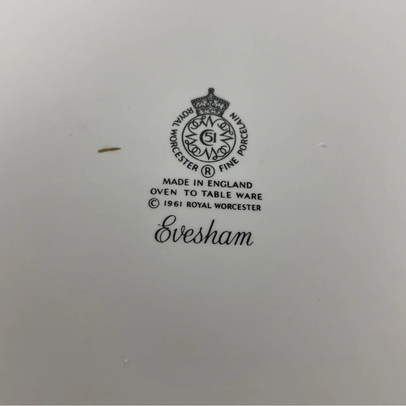 Royal Worcester Evesham Fine Porcelain Oven to Tableware Oval Serving Dish - Picture 4 of 7